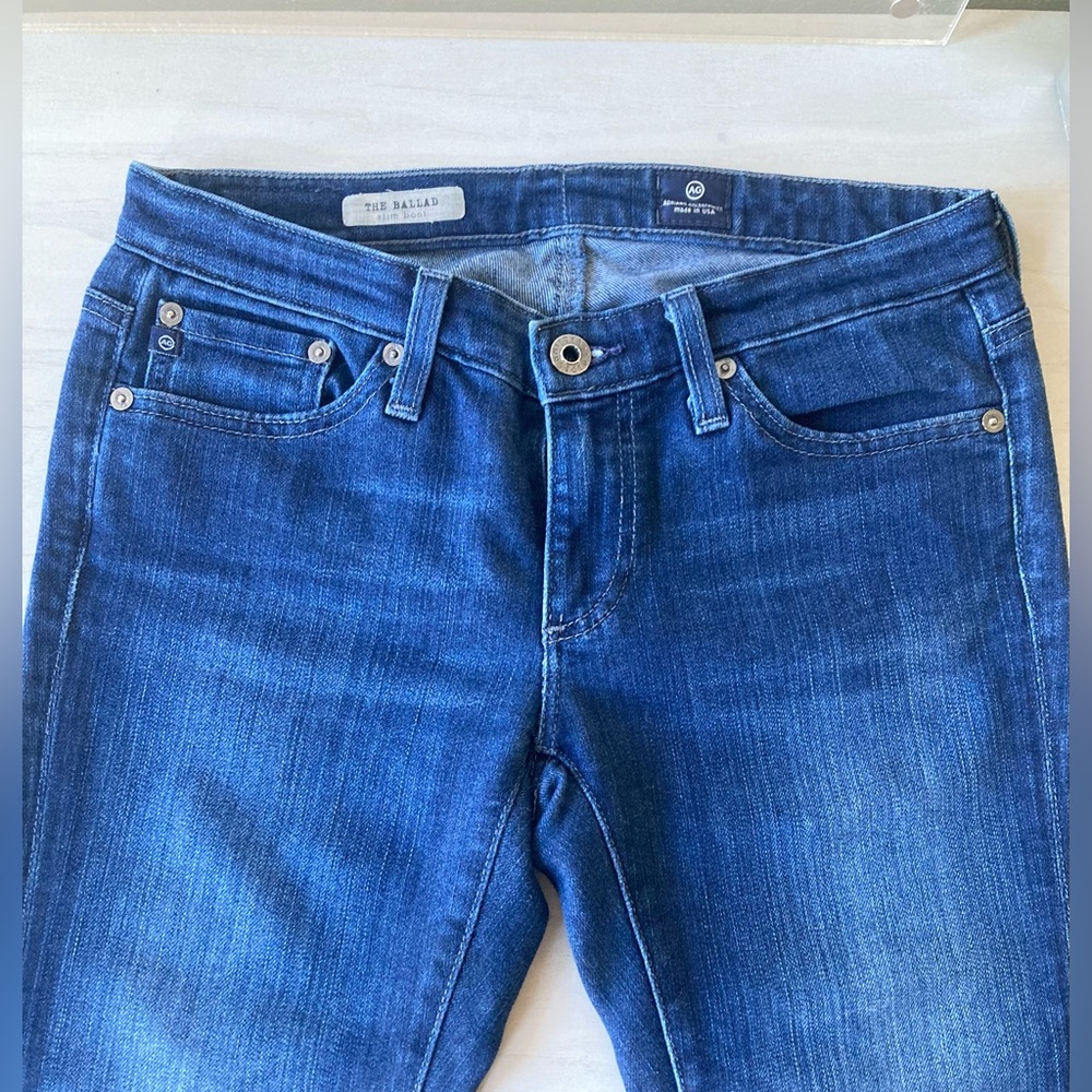 AG Jeans Size 26R Dark Wash. The Ballad Slim Boot. Adriano Goldschmied